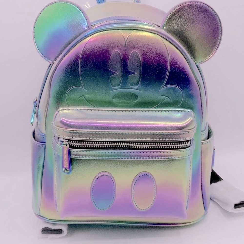 Disney Loungefly Mickey Oil Slick Iridescent Mini Backpackck